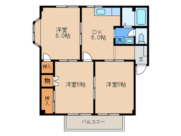 エスポワール馬場Ⅱの物件間取画像